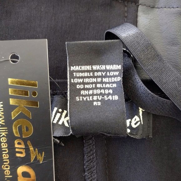 Like an Angel Black Vegan Leather Bustier Crop Top - Picture 11 of 11